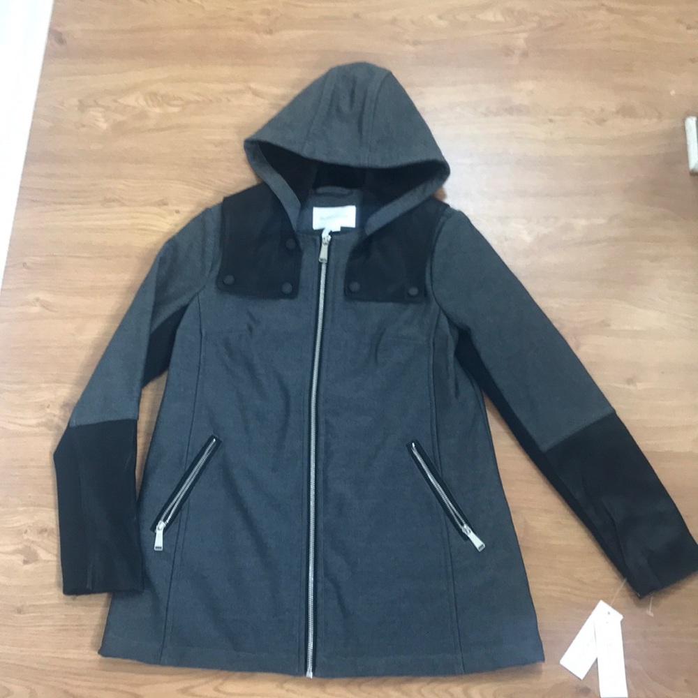 BCBGenertion Water Resistant Dark Gray Rain Coat